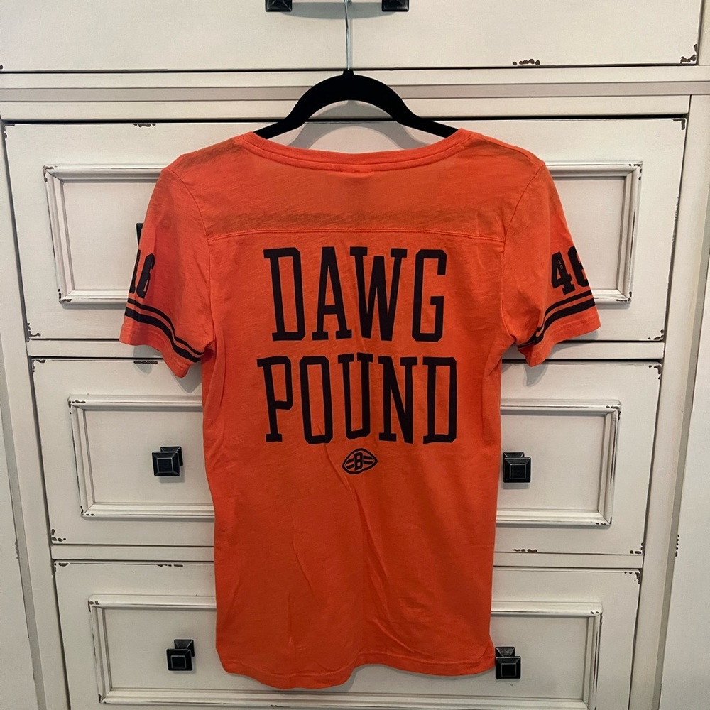 Victoria Secret PINK x NFL Cleveland Browns Dawg Pound tee shirt
